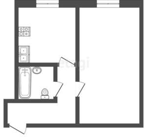1-к квартира, вторичка, 32м2, 1/2 этаж