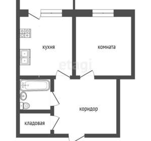 1-к квартира, вторичка, 53м2, 4/18 этаж