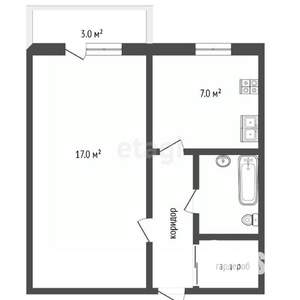 1-к квартира, вторичка, 36м2, 5/9 этаж