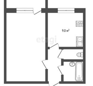1-к квартира, вторичка, 33м2, 3/9 этаж