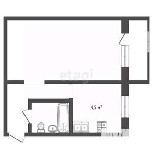 1-к квартира, вторичка, 31м2, 5/5 этаж