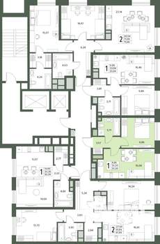 2-к квартира, вторичка, 33м2, 6/18 этаж