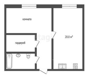 2-к квартира, вторичка, 44м2, 3/3 этаж