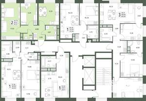 2-к квартира, вторичка, 50м2, 6/18 этаж