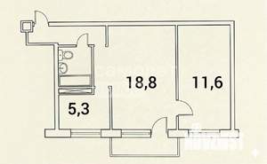 2-к квартира, вторичка, 45м2, 5/5 этаж