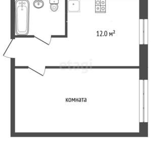 1-к квартира, вторичка, 37м2, 1/3 этаж