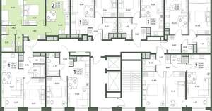 2-к квартира, вторичка, 54м2, 3/18 этаж