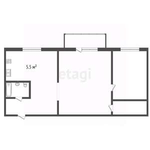 2-к квартира, вторичка, 44м2, 2/4 этаж