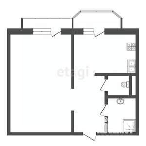 1-к квартира, вторичка, 39м2, 16/16 этаж