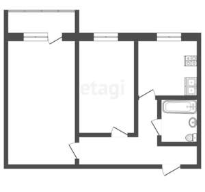 2-к квартира, вторичка, 43м2, 5/5 этаж