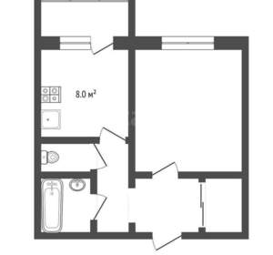 1-к квартира, вторичка, 43м2, 5/16 этаж