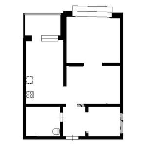 1-к квартира, вторичка, 51м2, 15/16 этаж