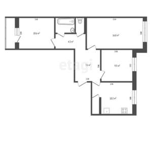 3-к квартира, вторичка, 64м2, 5/5 этаж
