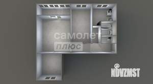 3-к квартира, вторичка, 63м2, 2/3 этаж