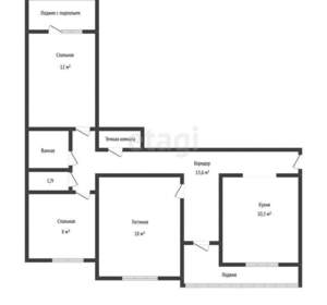 3-к квартира, вторичка, 69м2, 1/10 этаж