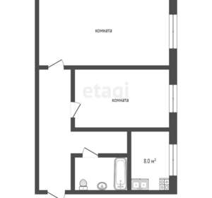 2-к квартира, вторичка, 52м2, 1/5 этаж