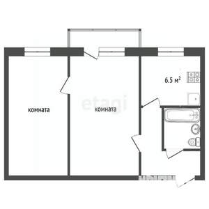 2-к квартира, вторичка, 45м2, 4/4 этаж