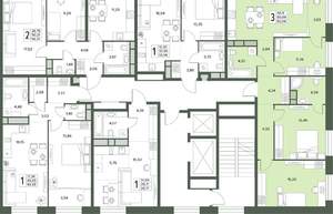 3-к квартира, вторичка, 80м2, 3/18 этаж