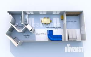 2-к квартира, вторичка, 78м2, 2/3 этаж