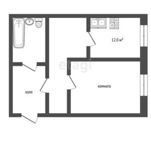 1-к квартира, вторичка, 40м2, 4/7 этаж