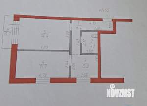 2-к квартира, вторичка, 41м2, 4/5 этаж