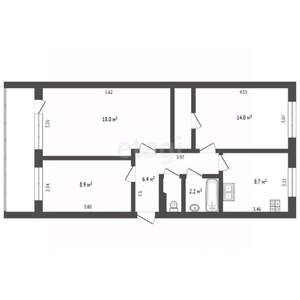 3-к квартира, вторичка, 62м2, 7/9 этаж