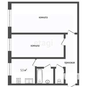2-к квартира, вторичка, 44м2, 3/5 этаж