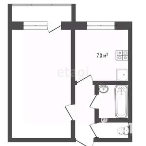 1-к квартира, вторичка, 34м2, 10/10 этаж