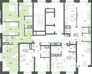 4-к квартира, вторичка, 76м2, 8/18 этаж