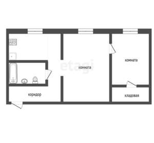 2-к квартира, вторичка, 46м2, 5/5 этаж
