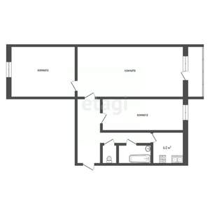 3-к квартира, вторичка, 57м2, 3/5 этаж