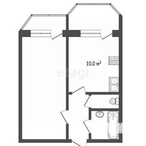 1-к квартира, вторичка, 38м2, 9/16 этаж