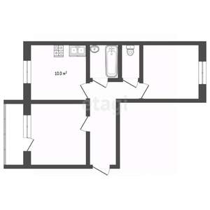 2-к квартира, вторичка, 48м2, 4/5 этаж