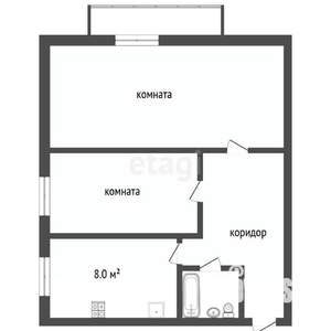 2-к квартира, вторичка, 42м2, 1/10 этаж