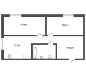 2-к квартира, вторичка, 64м2, 1/3 этаж