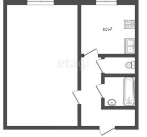 1-к квартира, вторичка, 36м2, 1/2 этаж