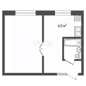 1-к квартира, вторичка, 31м2, 1/5 этаж