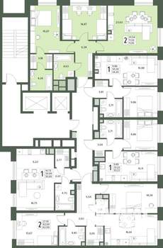 3-к квартира, вторичка, 72м2, 2/18 этаж