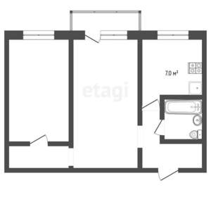 2-к квартира, вторичка, 44м2, 2/5 этаж