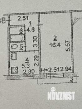 1-к квартира, вторичка, 29м2, 5/5 этаж