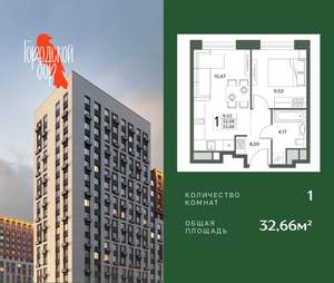 1-к квартира, вторичка, 33м2, 8/18 этаж