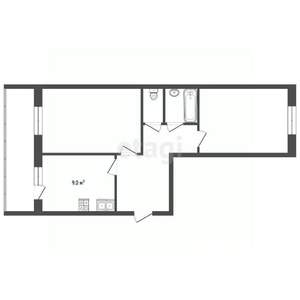 2-к квартира, вторичка, 56м2, 5/5 этаж