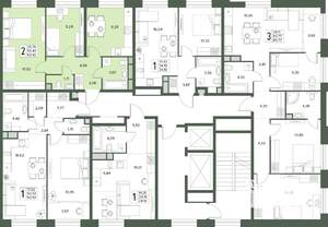 2-к квартира, вторичка, 50м2, 2/18 этаж