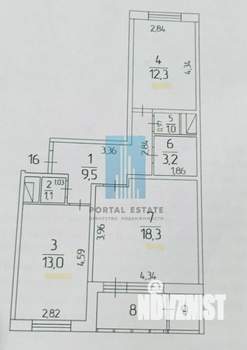 2-к квартира, вторичка, 58м2, 4/12 этаж