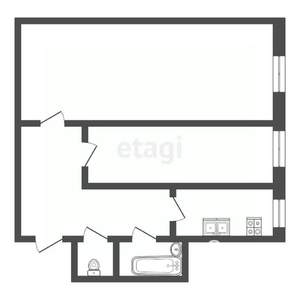 2-к квартира, вторичка, 44м2, 4/4 этаж