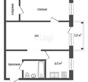2-к квартира, вторичка, 45м2, 5/5 этаж